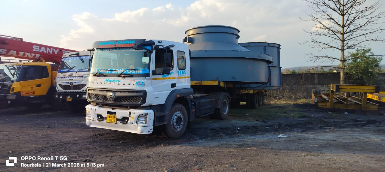 BharatBenz JARL with industrial vessel Rourkela